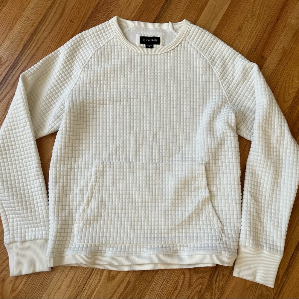 Zanerobe Ivory Quilted Crewneck